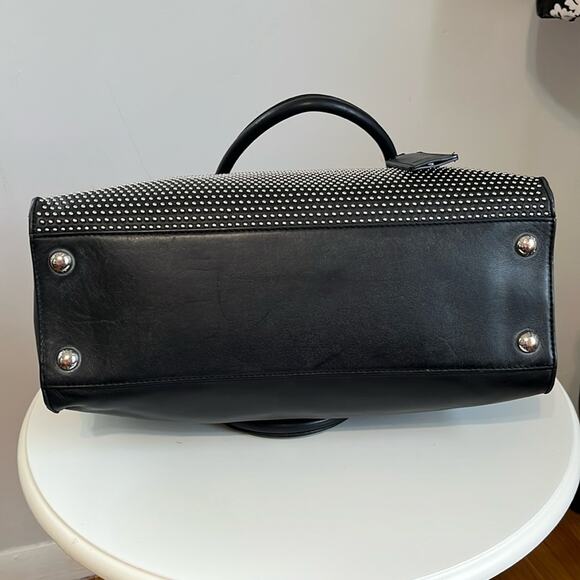 Michael Kors RARE Hamilton Studded Large Black Tote + MK Dust bag MSRP $558 EUC - Picture 6 of 16